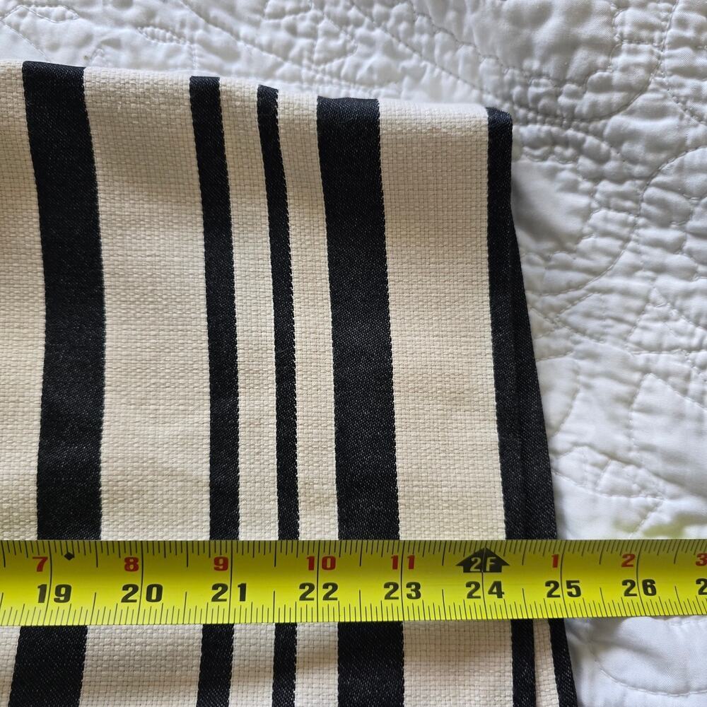 J Crew Striped Pencil Midi Skirt Size 2 Cream Black Cotton Minimalist Career - Picture 6 of 6